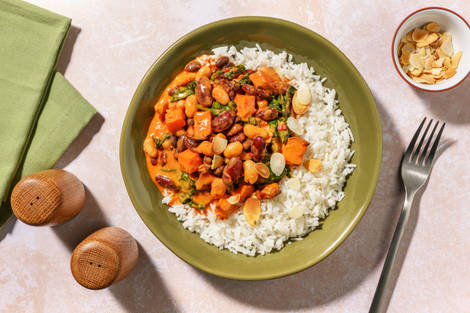 Warming Veggie 'Nduja Sweet Potato Rice Bowl
