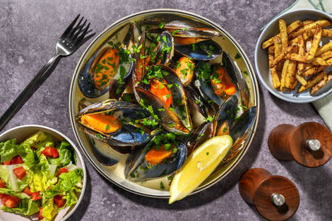 Lemon and Parsley Moules Frites