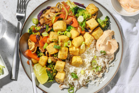 Chiliglaseret tofu