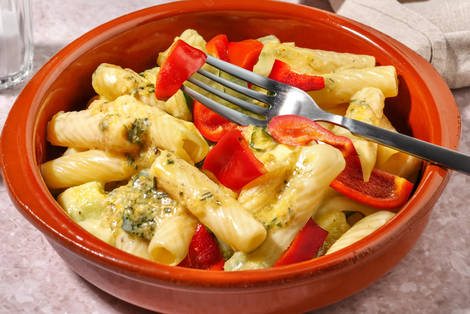 Paccheri mit Pistazien-Gremolata