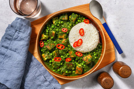 Spinach and Double Paneer Curry