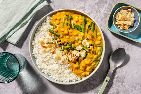 Super Quick Prawn, Chickpea and Mango Chutney Curry