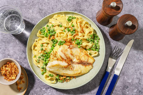 Salmon and Green Pea Tagliatelle