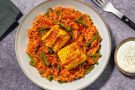 Pikante Reispfanne nach Jambalaya-Art