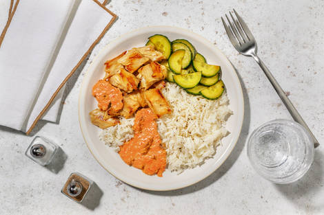 Heura con salsa romesco casera