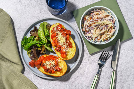 Smoky Gochujang and BBQ Bean Jacket Potato