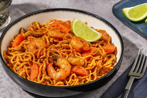 Peanut and Double Prawn Noodle Stir-Fry