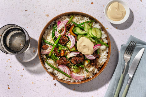 Japansk nötfärsbowl