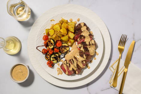 21 Day Aged Rump Steak and Mustard Cream Sauce