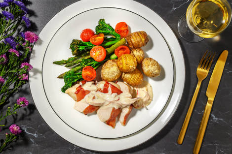 Serrano Ham Wrapped Roast Chicken Breast