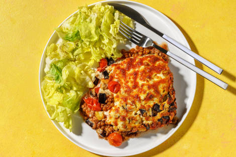 Veggie Moussaka mit Linsen & Aubergine