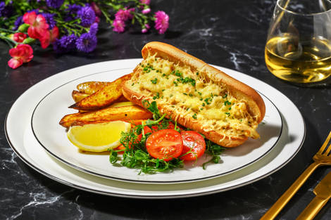 Cheesy Orkney Crab Thermidor Brioche Roll