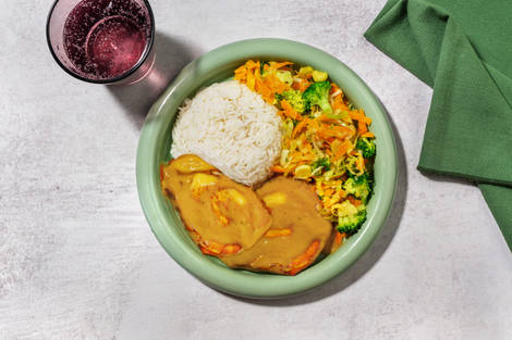 Lomo de cerdo exprés con salsa de curry massaman