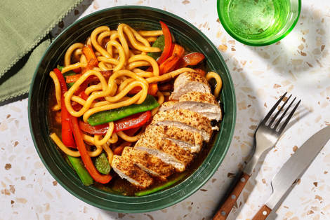 Teriyaki Double Chicken Udon Traybake