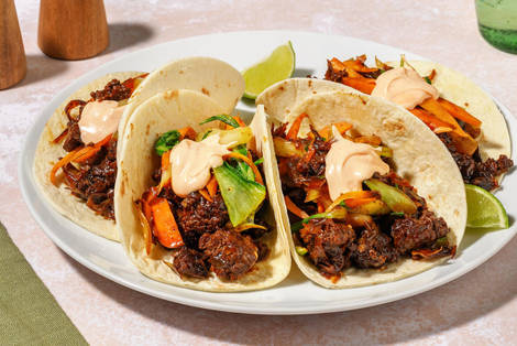 Snabba asiatiska blandfärstacos