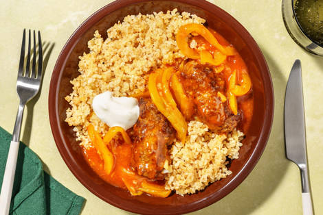 Rinderhackfleisch-Köfte auf Bulgur