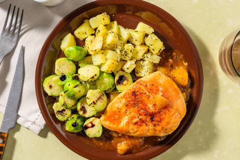 Hähnchen in Apfel-Brandy-Soße