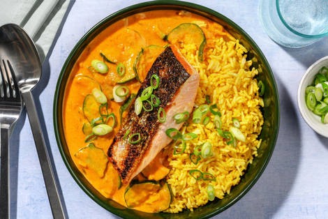 Lachs in Thai-Curry-Soße