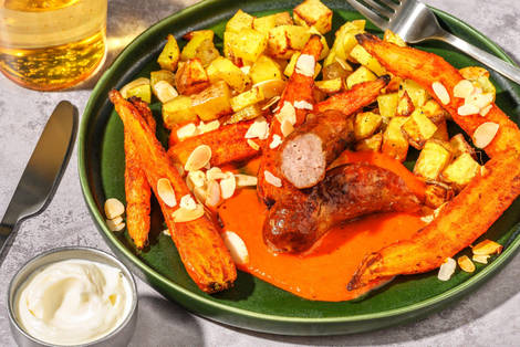 Varkensworst van Brandt & Levie met cheddar en ui