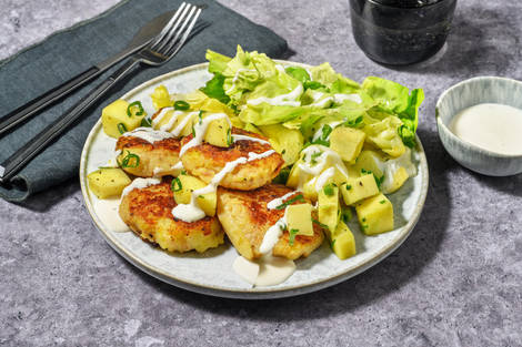 Tuna Fish Cakes with Mango Salad