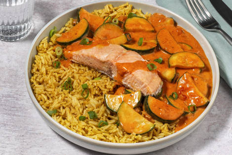 Lachs in Thai-Curry-Soße