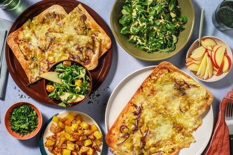 Tarte flambée et salade 