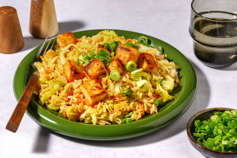 Vietnamesischer Reissalat mit Sesam-Chili-Tofu