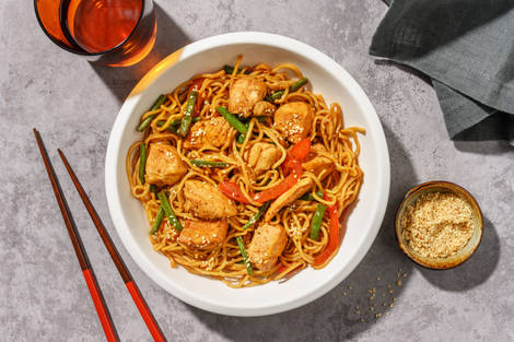 Cantonese Style Hoisin Double Chicken Noodles