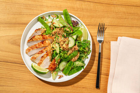 Double Seared Pork Steak & Zingy Green Salad