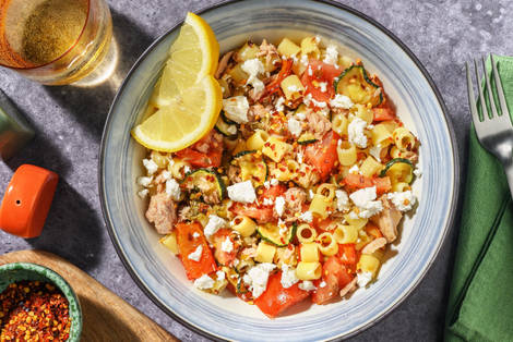 Sicilian Inspired Tuna and Ditali Pasta Salad