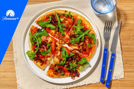 Cowabunga Caramelised Red Onion and Sausage Pizza