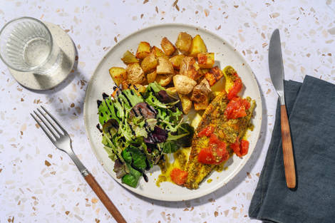 Oven-Baked Basa and Warm Tomato Salsa