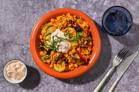 Spicy Roasted Veg, Chickpea and Couscous Salad 