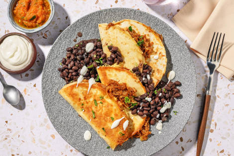 Queso-Tacos! Mit Pulled Pork