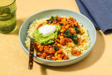 Super Quick Chipotle Beef Couscous Bowl