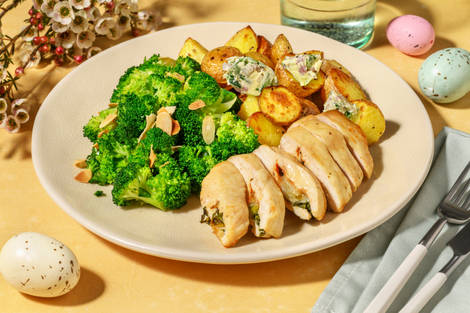 Hähnchenbrust mit würziger Bärlauch-Füllung