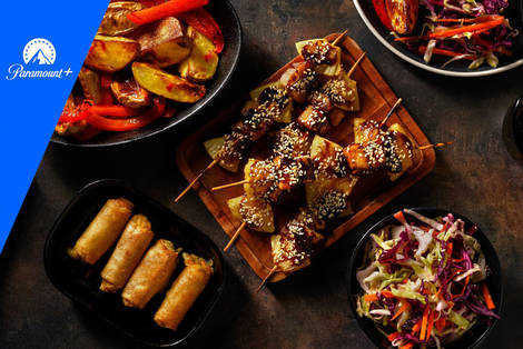 Squidward's Pineapple Skewers and Pork Belly