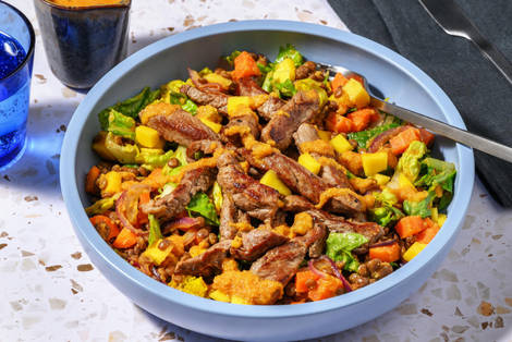 Thai Mango-Linsensalat mit Bio-Rindersteak