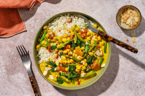 Super Quick Prawn, Chickpea and Chutney Curry