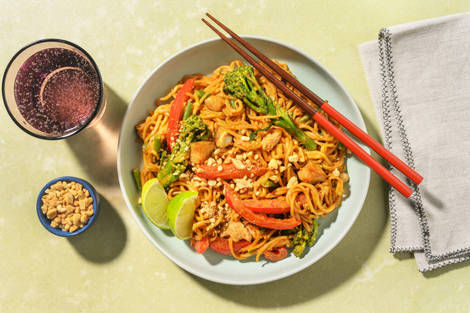 Chicken Peanut Noodle Stir-Fry