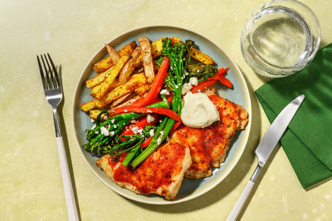 Honey Harissa Chicken Traybake