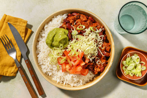 Beef Mince Chilli con Carne Loaded Rice Bowl