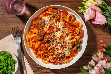 One Pan Wonder Pulled Beef Ragu & Fresh Tagliatelle