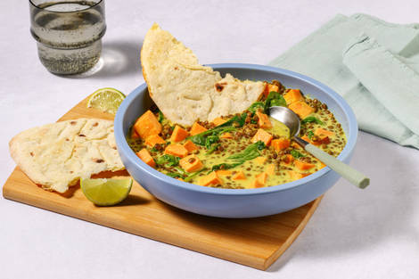 One Pot Korma Spiced Sweet Potato Dal