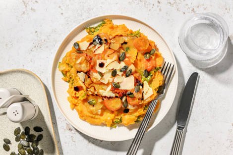 Andijviestoemp met Grana Padano en rode pesto