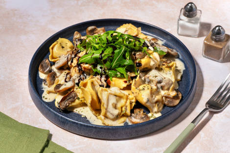 Creamy Mushroom, Spinach & Ricotta Tortelloni