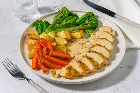 Thyme Roasted Chicken Breast and Gravy