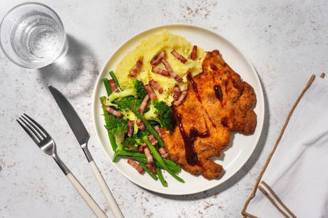 Tex-Mex Style Crispy Chicken and Bacon Mash