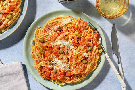 Frische Linguine mit Thunfisch 