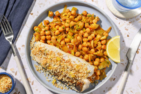 Seehecht getoppt mit Zitronen-Thymian-Panko